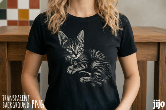 Charming Feline Art: Your Cat Kitten Drawing Tabby PNG