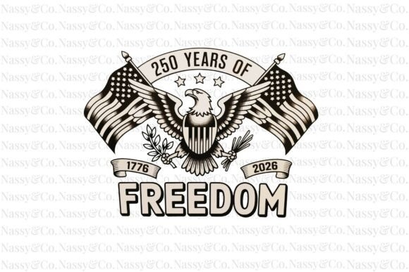 Eagle 250 Years of Freedom: A Premium Patriotic Design Asset