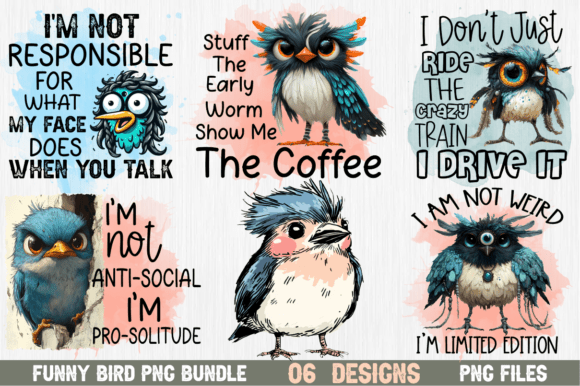 Funny Bird Sarcastic Quote Bundle PNG: Elevate Your Designs