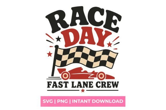 Race Day Fast Lane Crew Racing SVG: Dynamic Design for High-Speed Projects