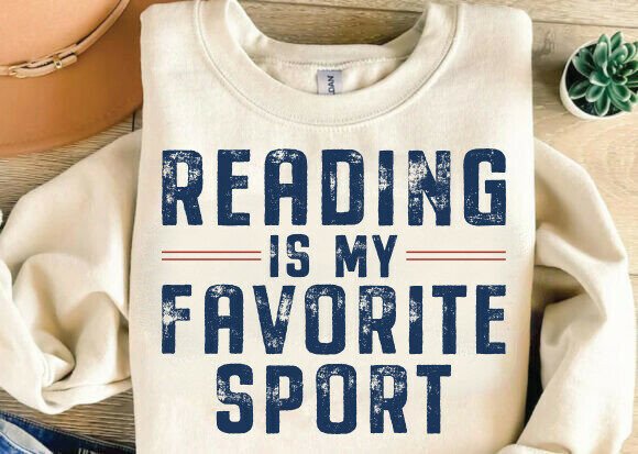 Reading is My Favorite Sport SVG PNG for Creative Projects