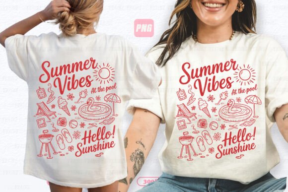 Summer Beach Doodles PNG Sublimation: Design Guide