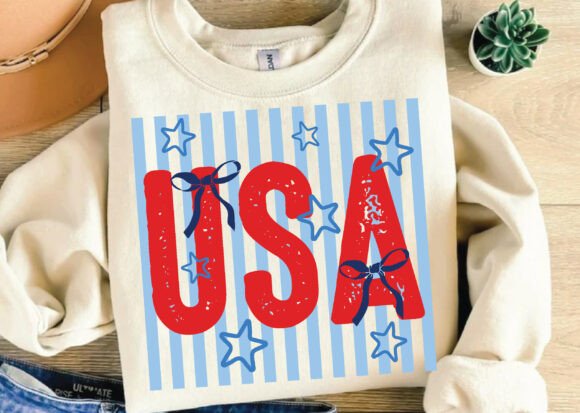 USA Preppy Stripes PNG: 4th of July Design Assets